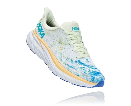 Grey Men's Hoka Clifton 8 Walking Shoes | 3452910-WY