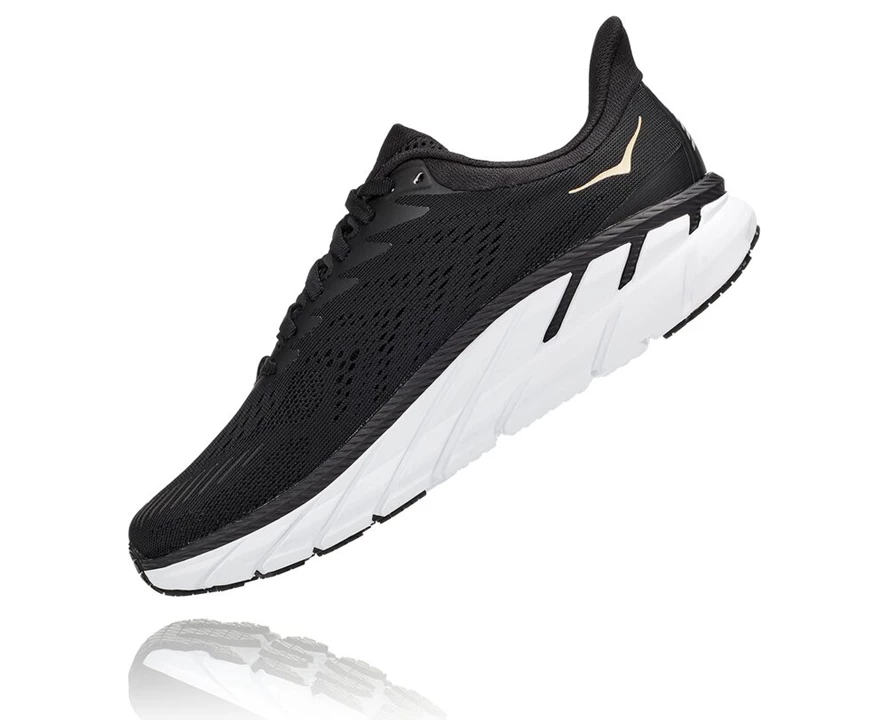 Black / Brown Women's Hoka Clifton 7 Road Running Shoes | 3102689-RF