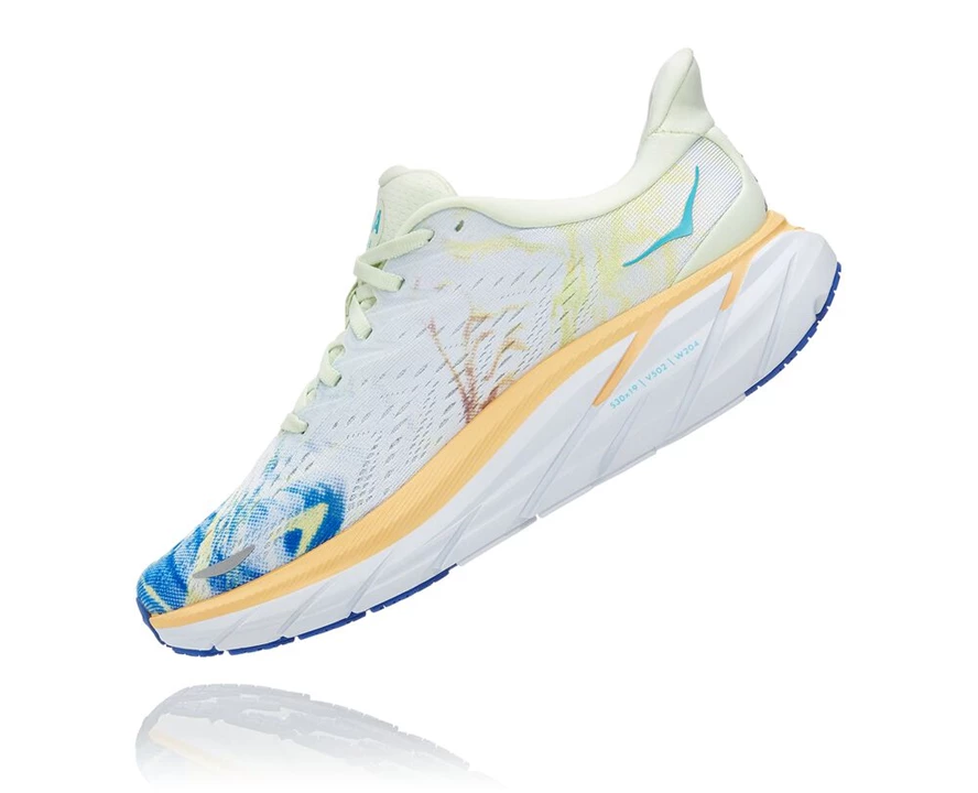 Grey Men's Hoka Clifton 8 Road Running Shoes | 9123670-NQ