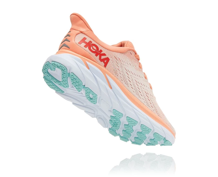 Silver Women's Hoka Clifton 8 Road Running Shoes | 3491867-NS