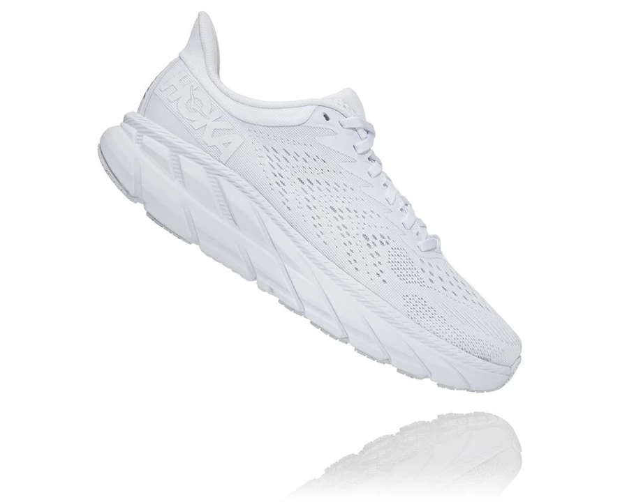 White Men's Hoka Clifton 7 Road Running Shoes | 9483721-CX