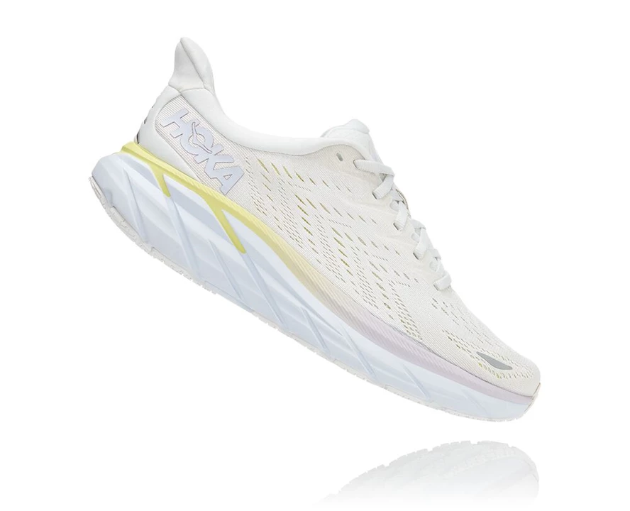 White Men's Hoka Clifton 8 Running Shoes | 9307124-XH