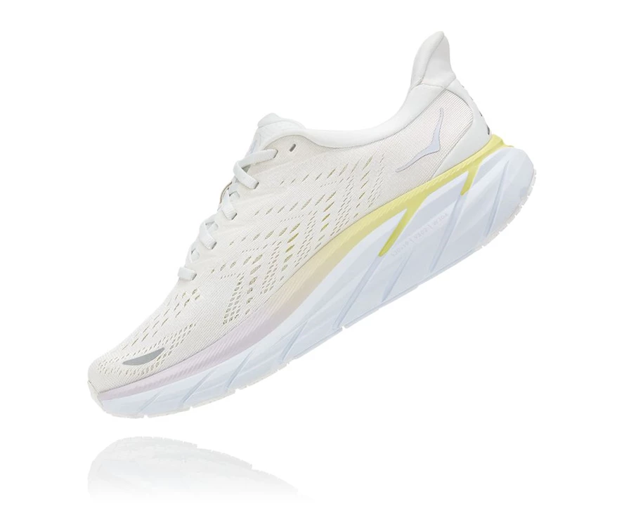 White Men's Hoka Clifton 8 Running Shoes | 9307124-XH