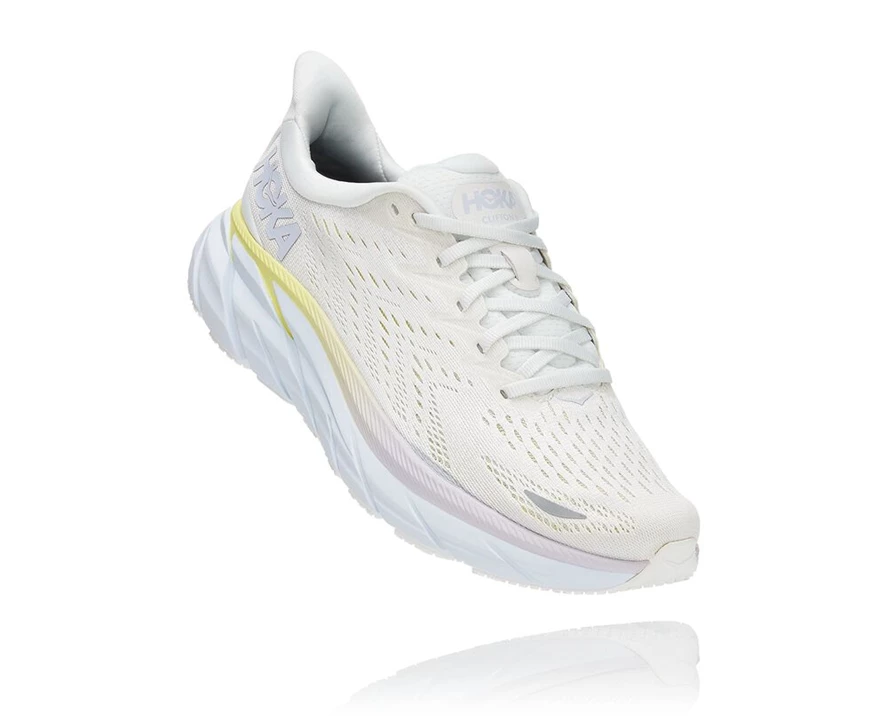 White Men\'s Hoka Clifton 8 Running Shoes | 9307124-XH