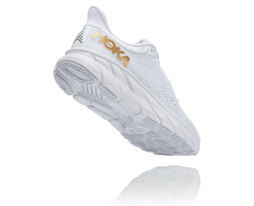 White Women's Hoka Clifton 7 Running Shoes | 0193678-TJ