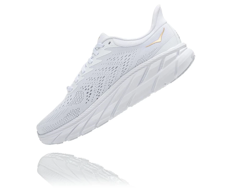 White Women's Hoka Clifton 7 Running Shoes | 0193678-TJ